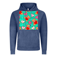 Valentines Day Teddy Bears And Cookies Seamless Pattern Vintage Hoodie | Teevron