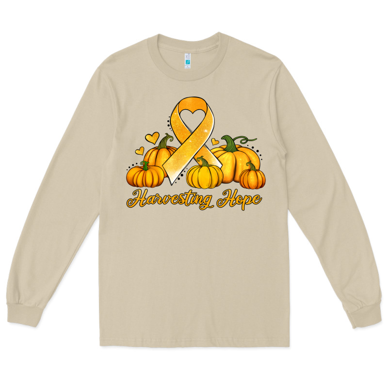 Childhood Cancer Awareness Month Harvesting Hope Long Sleeve Tee by Jasminsmagicworld | Teevron