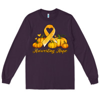 Plum childhood cancer awareness month harvesting hope Long Sleeve Tee - Jasminsmagicworld