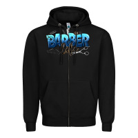 Black barber life Zipper Hoodie - NancyCooperArtShop