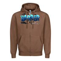 Chestnut barber life Zipper Hoodie - NancyCooperArtShop