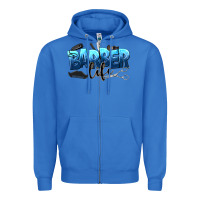 True Royal barber life Zipper Hoodie - NancyCooperArtShop