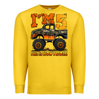 Lemon i'm five this is how i roll monster truck birthday Premium Sweatshirt - Jasminsmagicworld