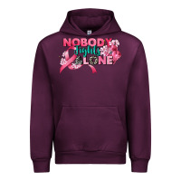Mauve Wine nobody fights alone cancer awareness Urban Hoodie - CowGirlArtShop