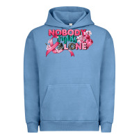Pigment Pebble Blue nobody fights alone cancer awareness Urban Hoodie - CowGirlArtShop