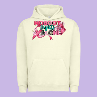 Nobody Fights Alone Cancer Awareness Urban Hoodie Designed By Cowgirlartshop