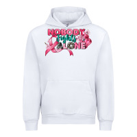 White nobody fights alone cancer awareness Urban Hoodie - CowGirlArtShop