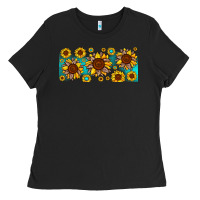 Black leopard sunflower gemstone Ladies Tee - JahusDesignShop