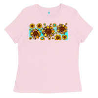 Bubblegum Pink leopard sunflower gemstone Ladies Tee - JahusDesignShop