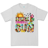 Dove Grey here comes the sun Premium Tee - texasbilliewilder