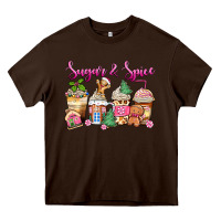 Chocolate Brown sugar and spice pink gingerbread coffee cups Heavy Core Tee - Zillion Design Studio