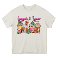 Cream sugar and spice pink gingerbread coffee cups Heavy Core Tee - Zillion Design Studio