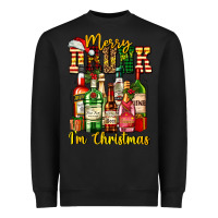 Black merry drunk im christmas Heavyweight Sweatshirt - AdoDesignShop