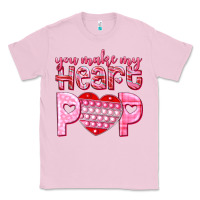 Bubblegum Pink you make my heart pop Classic Tee - NancyCooperArtShop