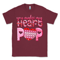 Burgundy you make my heart pop Classic Tee - NancyCooperArtShop