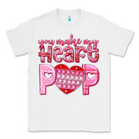 White you make my heart pop Classic Tee - NancyCooperArtShop
