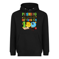 Black pushing my teacher's buttons for 100 days Heavyweight Hoodie - Artiststas