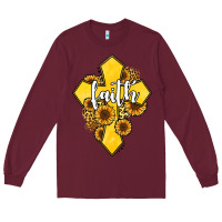Burgundy faith childhood cancer Long Sleeve Tee - Jasminsmagicworld