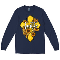Navy faith childhood cancer Long Sleeve Tee - Jasminsmagicworld