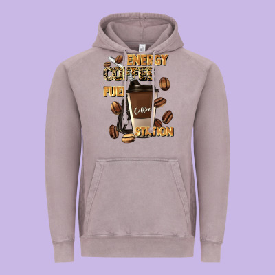 Energy Coffee Fuel Station Vintage Hoodie Designed By Artiststas