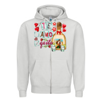 Dove Grey te amo te quila Zipper Hoodie - NancyCooperArtShop