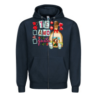Navy te amo te quila Zipper Hoodie - NancyCooperArtShop