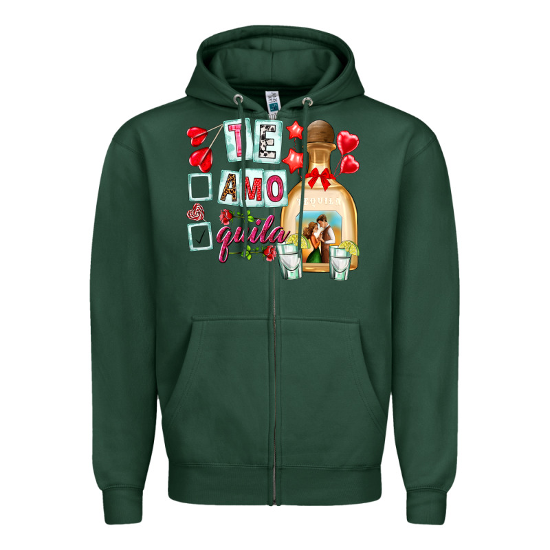 Te Amo Te Quila Zipper Hoodie by NancyCooperArtShop | Teevron