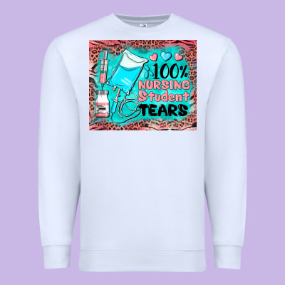 100 Nursing Student Tears Mousepad Premium Sweatshirt Designed By Barkaloodesign