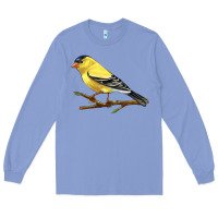 Colony Blue American Goldfinch Long Sleeve Tee - LillyAllenDesigns