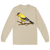 Mushroom American Goldfinch Long Sleeve Tee - LillyAllenDesigns