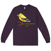 Plum American Goldfinch Long Sleeve Tee - LillyAllenDesigns
