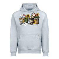 Heather Grey cowhide coffee cup Urban Hoodie - HowdyJamesFarm