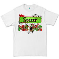 White soccer mama with leopard Premium Tee - Zillion Design Studio