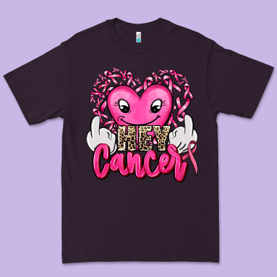 Hey Cancer With Middle Fingers Premium Tee Designed By Adodesignshop