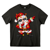Asphalt dabbing santa with christmas lights Heavy Core Tee - Zillion Design Studio