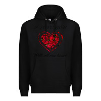 Black I love you with all my heart Premium Hoodie - Bettercallsaul