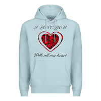 Blue Mist I love you with all my heart Premium Hoodie - Bettercallsaul
