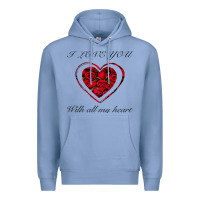 Colony Blue I love you with all my heart Premium Hoodie - Bettercallsaul