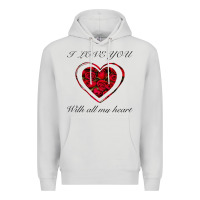 Dove Grey I love you with all my heart Premium Hoodie - Bettercallsaul
