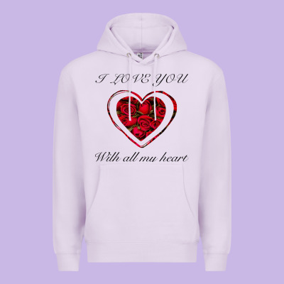 I Love You With All My Heart Premium Hoodie Designed By Bettercallsaul