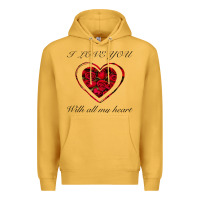Mustard I love you with all my heart Premium Hoodie - Bettercallsaul