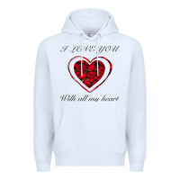 White I love you with all my heart Premium Hoodie - Bettercallsaul