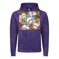 Cloud Purple baseball leopard sunflower Vintage Hoodie - JahusDesignShop