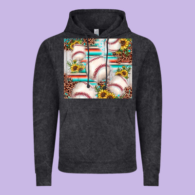 Baseball Leopard Sunflower Vintage Hoodie Designed By Jahusdesignshop