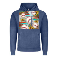 Vintage Denim baseball leopard sunflower Vintage Hoodie - JahusDesignShop