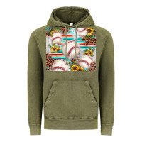 Vintage Olive baseball leopard sunflower Vintage Hoodie - JahusDesignShop