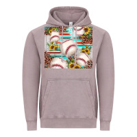 Vintage Zinc baseball leopard sunflower Vintage Hoodie - JahusDesignShop