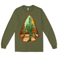 Army Green desert cactus arrowhead Long Sleeve Tee - Jasminsmagicworld