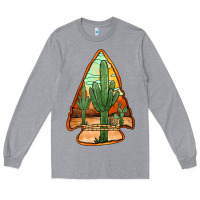 Heather Grey desert cactus arrowhead Long Sleeve Tee - Jasminsmagicworld