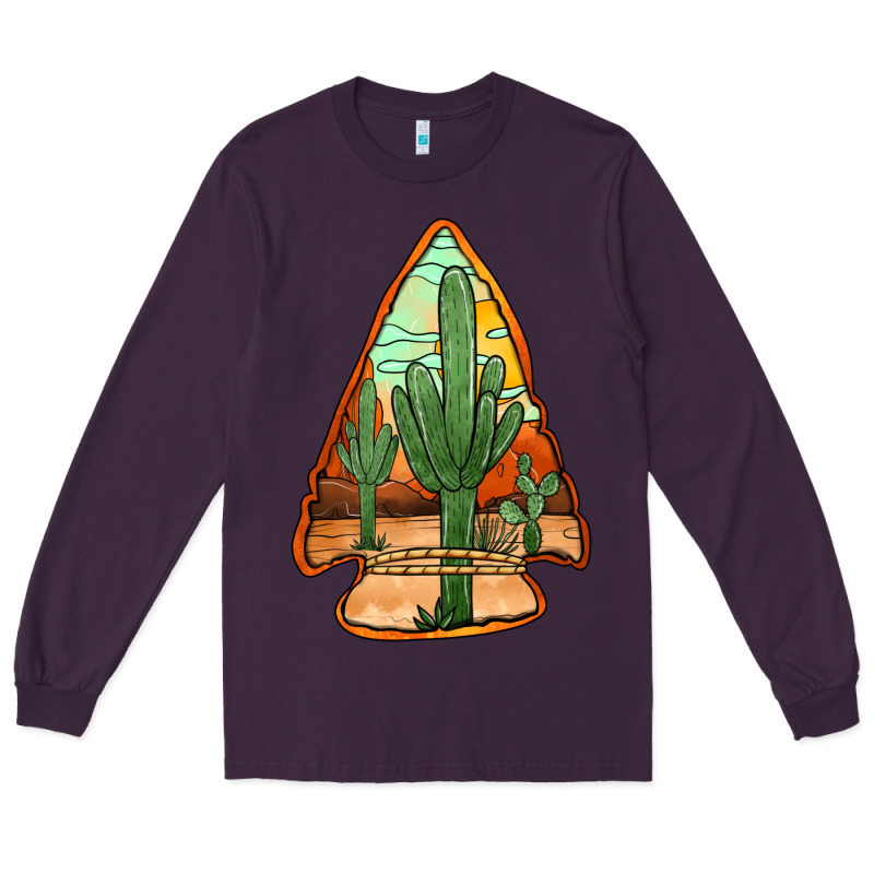 Desert Cactus Arrowhead Long Sleeve Tee by Jasminsmagicworld | Teevron